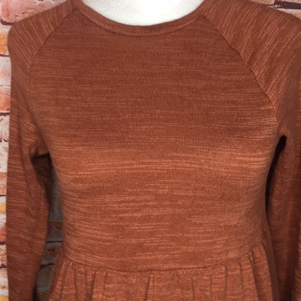 Old Navy Terra Cotta Empire Waist Knit Long Sleeved Blouse - Picture 3 of 10